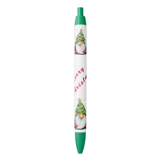 Christmas Pen Gift Gnome with Christma Tree Hat (Front Vertical)