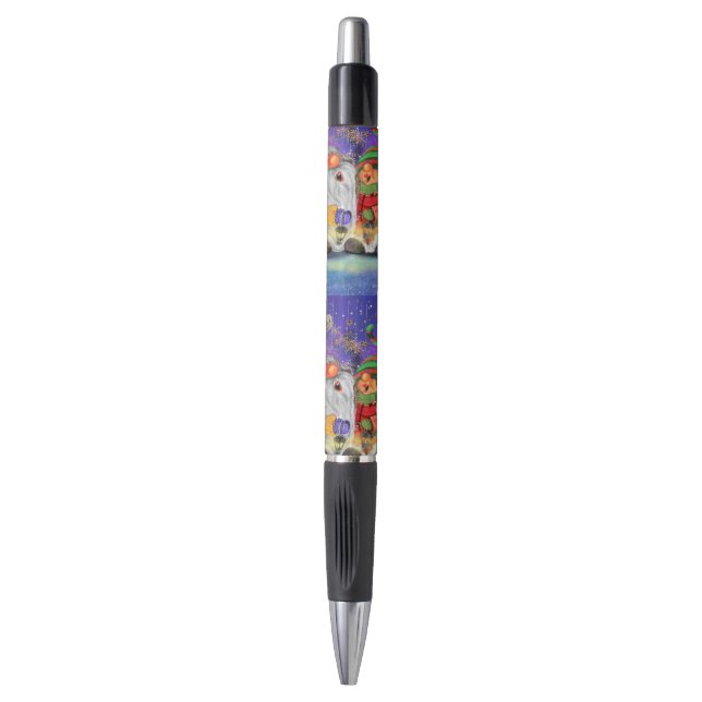 Christmas Pen Gift with Couple Gnomes Singing (Front Vertical)
