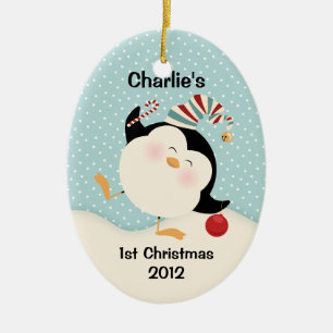Christmas Penguin 1st Christmas Keepsake Ornament
