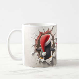 Christmas Penguin 3D Breakout Coffee Mug