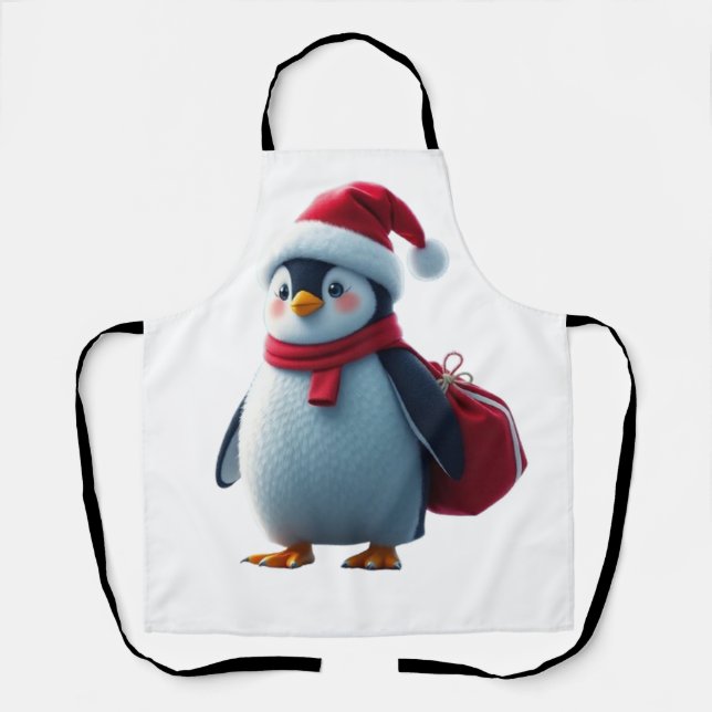 Christmas penguin apron (Front)