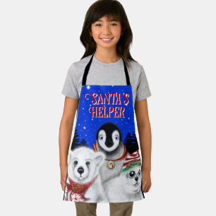 Christmas penguin baby polar bear seal personalize apron