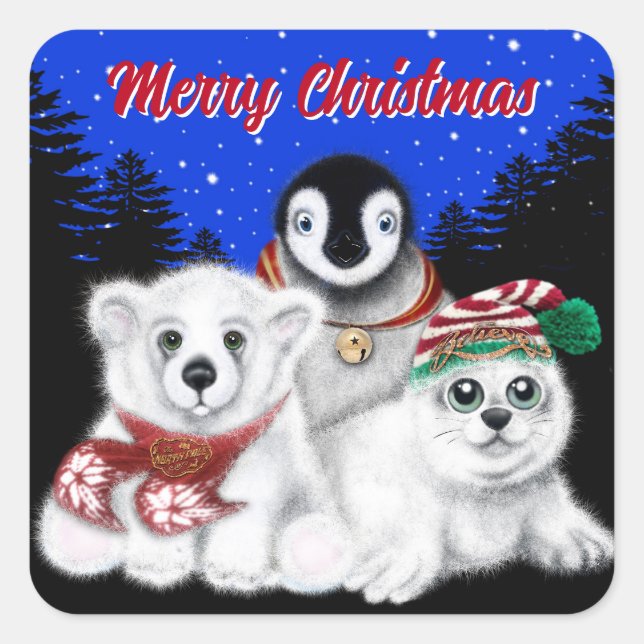 Christmas penguin baby polar bear seal pup  (Front)
