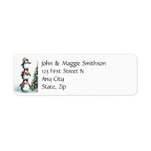Christmas Penguin Bird Animal Fun Holiday Art