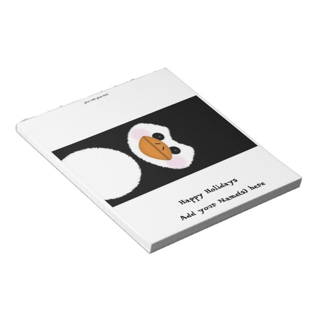 Christmas Penguin Candy Bar Wrapper Party Favour Notepad (Angled)