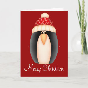Christmas Penguin d1 Holiday Greeting Card