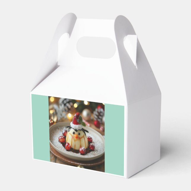 Christmas Penguin Favor Box (Front Side)