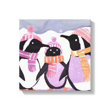 Christmas Penguin Friends | Winter Watercolor