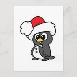 Christmas Penguin Holiday Postcard