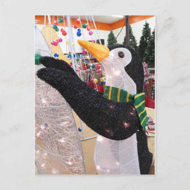 Christmas Penguin Holiday Postcard (Front)