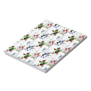 Christmas penguin ice skating notepad
