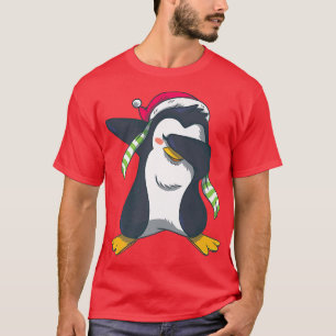 Christmas Penguin in Dabbing Style Happy Holidays T-Shirt