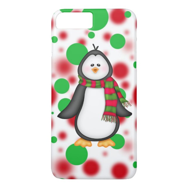 Christmas penguin iPhone 7 plus barely there case (Back)