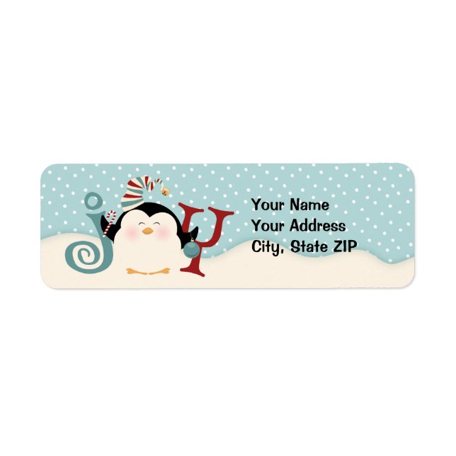 Christmas Penguin Joy Address (Front)