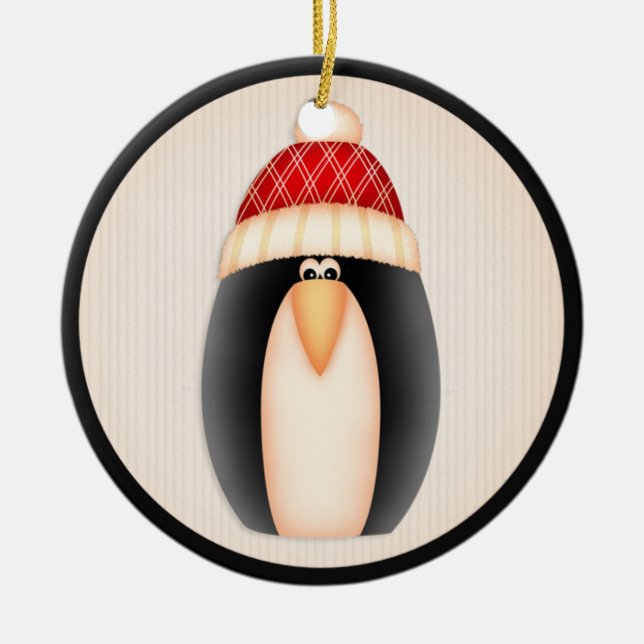 Christmas Penguin Ornament d12 (Front)