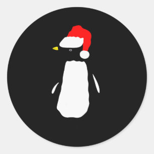 Christmas Penguin Pajamas Shirt Classic Round Sticker