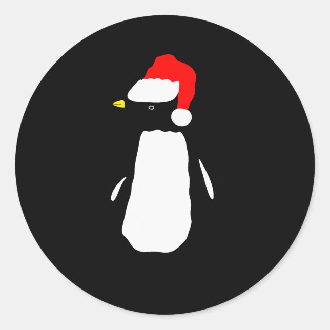 Christmas Penguin Pajamas Shirt  Classic Round Sticker (Front)