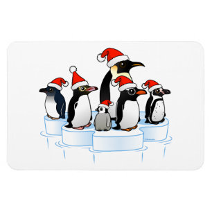 Christmas Penguin Party Magnet