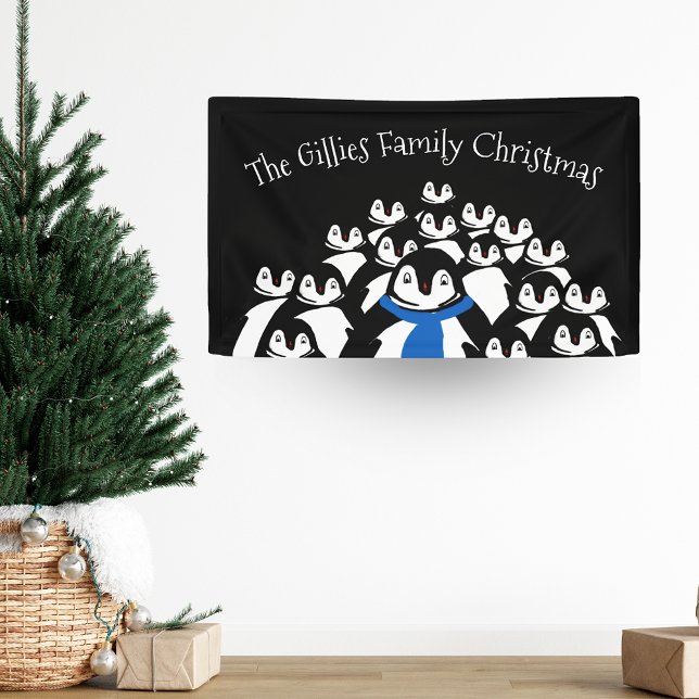Christmas Penguin Personalized Party Banner (Creator Uploaded)