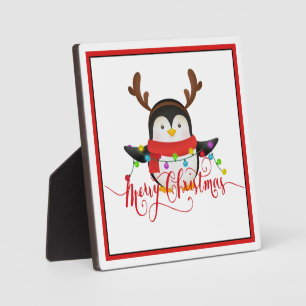 Christmas penguin   plaque