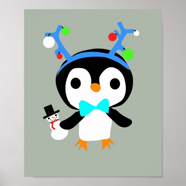 Christmas Penguin Poster (Front)
