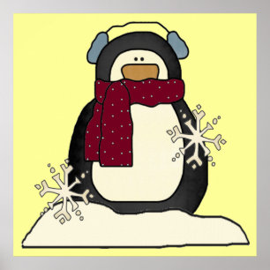Christmas Penguin Poster