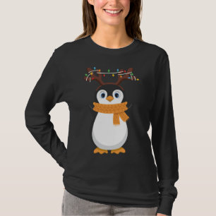 Christmas Penguin Reindeer Santa Holiday Pajama T-Shirt