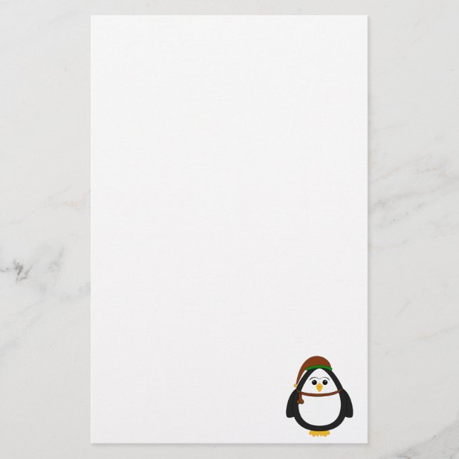 Christmas Penguin Stationery (Front)