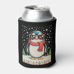 Christmas Penguin Sunglasses Ugly Xmas Holiday Can Cooler