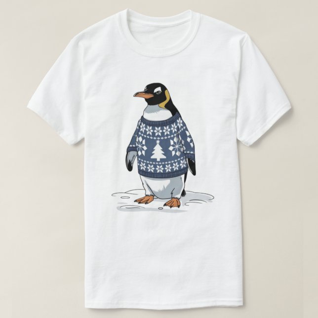 Christmas Penguin T-Shirt (Design Front)