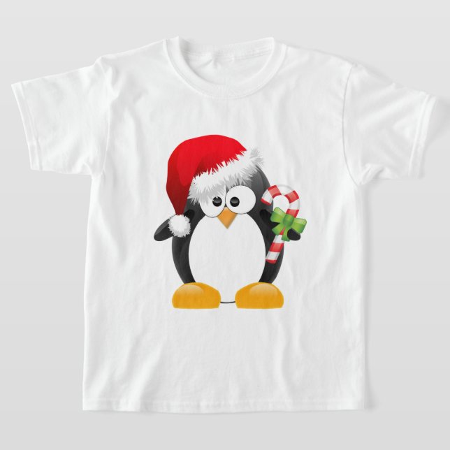 Christmas Penguin T-Shirt (Laydown)