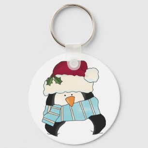 Christmas Penguin Tshirts and Gifts Keychain