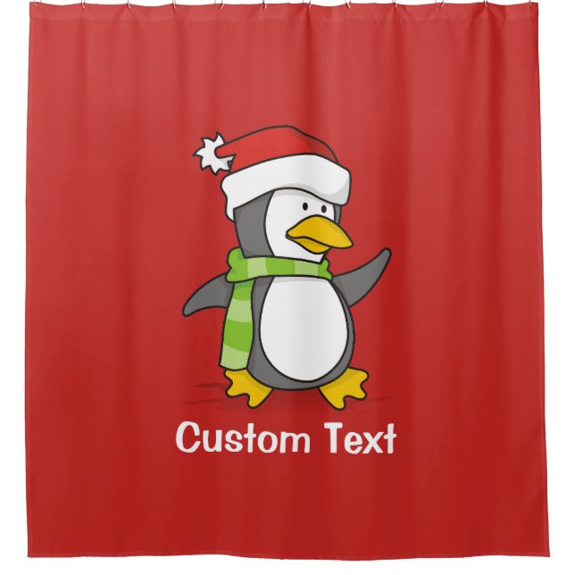 Christmas penguin walking on snow (Front)