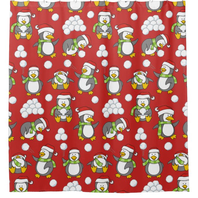 Christmas penguins background (Front)