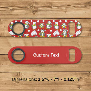 Christmas penguins background bar key