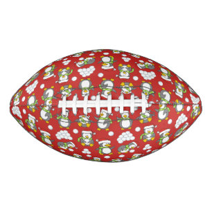 Christmas penguins background football