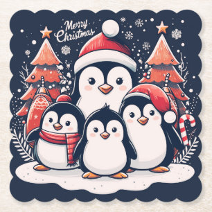 Christmas Penguin's by Rp Paper Coaster