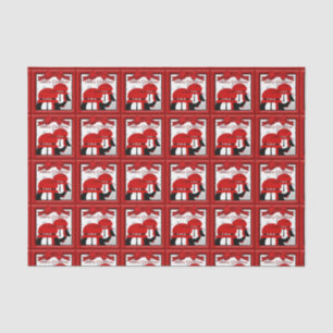 Christmas Penguins Decoupage Set Tissue Paper