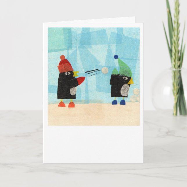 Christmas Penguins! Greeting Card (Front)