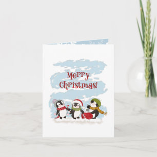 Christmas Penguins Greeting Card