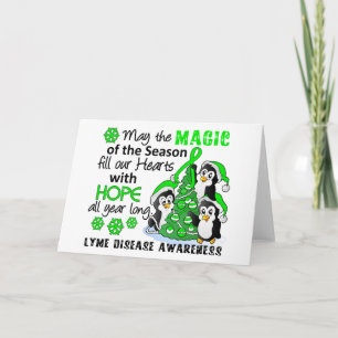 Christmas Penguins Lyme Disease Holiday Card