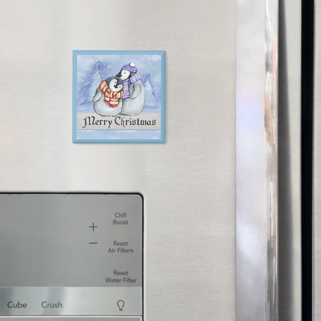 Christmas Penguins Magnet (In Situ (Fridge))