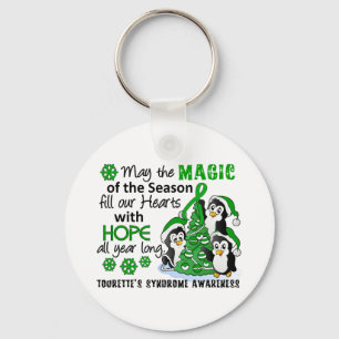 Christmas Penguins Tourette's Syndrome Keychain