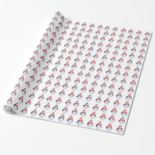 Christmas Penguins Wrapping Paper