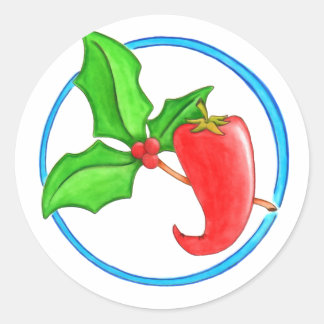 Christmas Pepper Classic Round Sticker