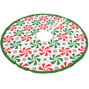 Christmas Peppermint Candy Brushed Polyester Tree Skirt