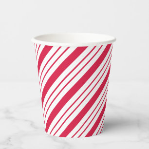 Christmas Peppermint Candy Cane Coffee Drink Paper Cups