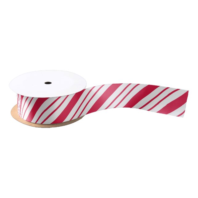 Christmas Peppermint Candy Cane Craft Gift Ribbon Satin Ribbon (Spool)