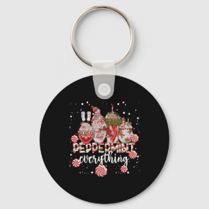 Christmas Peppermint Everything Coffee Chocolate M Keychain