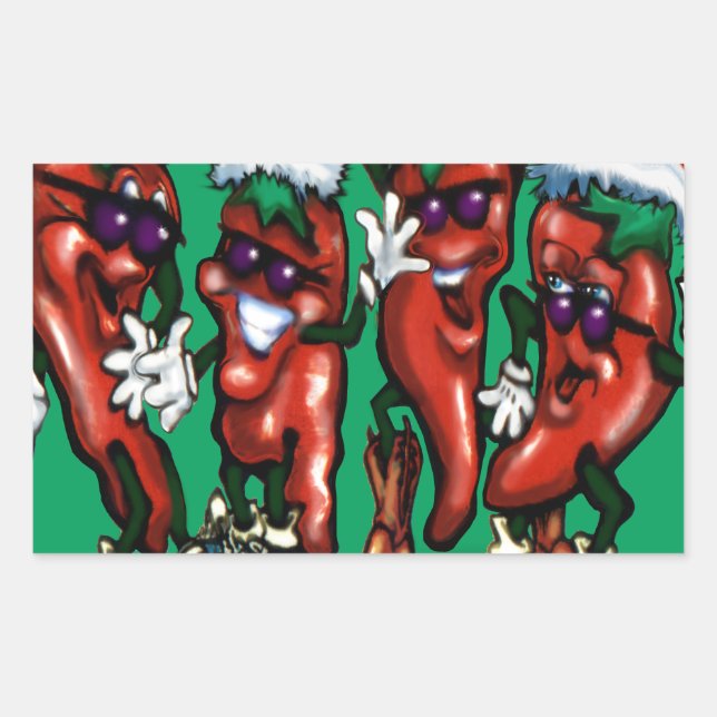 Christmas Peppers Sticker (Front)